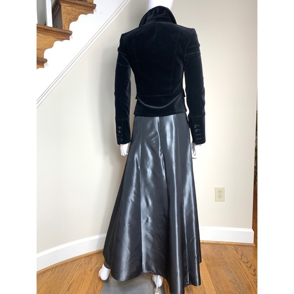 Gray satin full maxi skirt, 4 - Picture 16 of 16